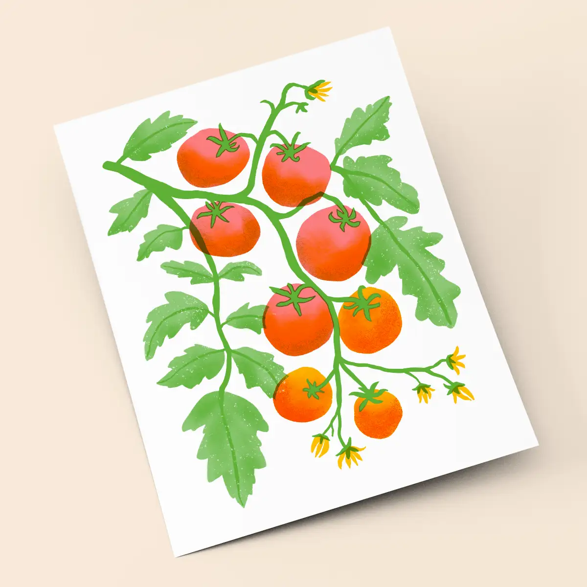 Cherry Tomatoes Risograph Art Print (8.5x11")