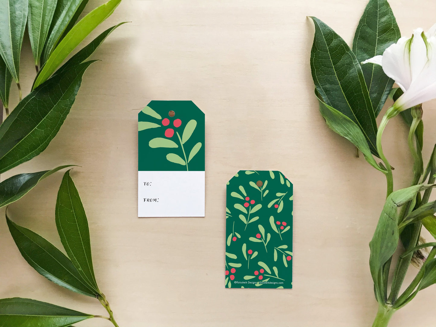 Berry Sprigs Gift Tags (8 tags)