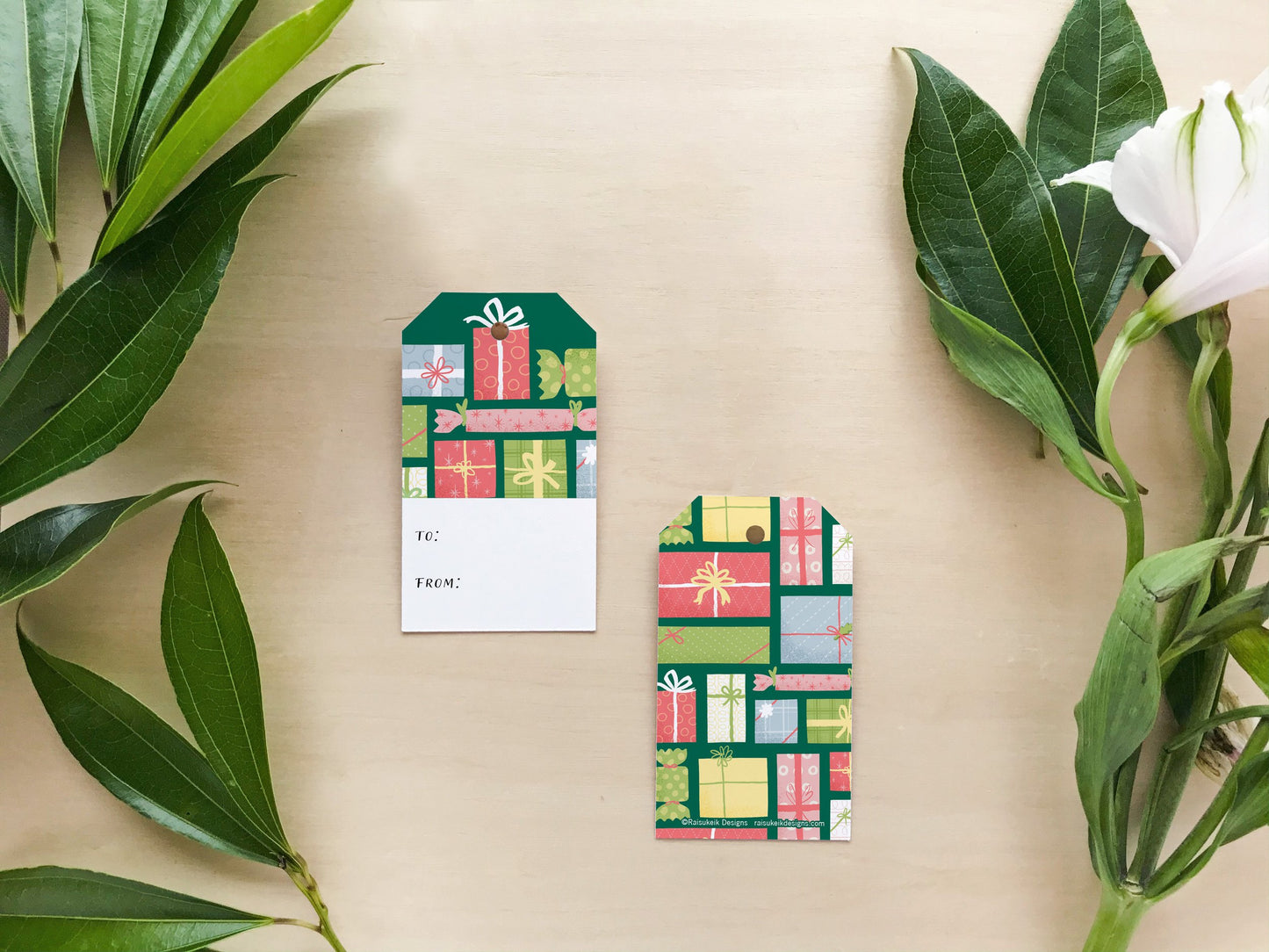 Retro Gift Boxes Gift Tag (8 tags)