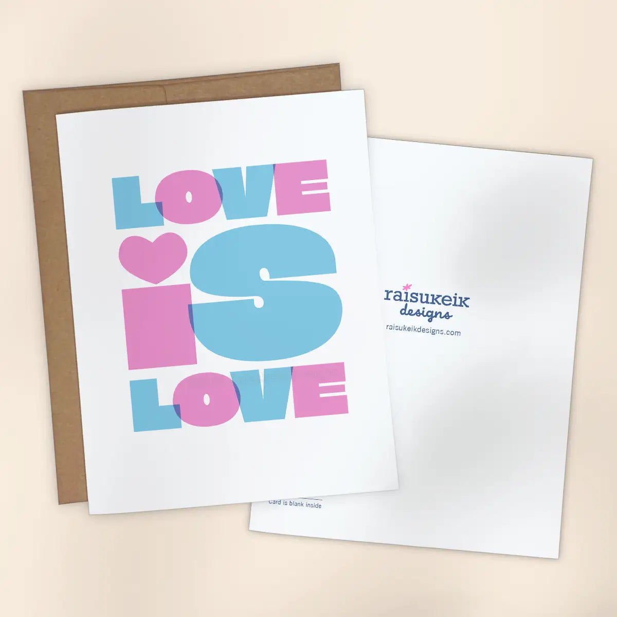 Love Is Love Risograph Greeting Card