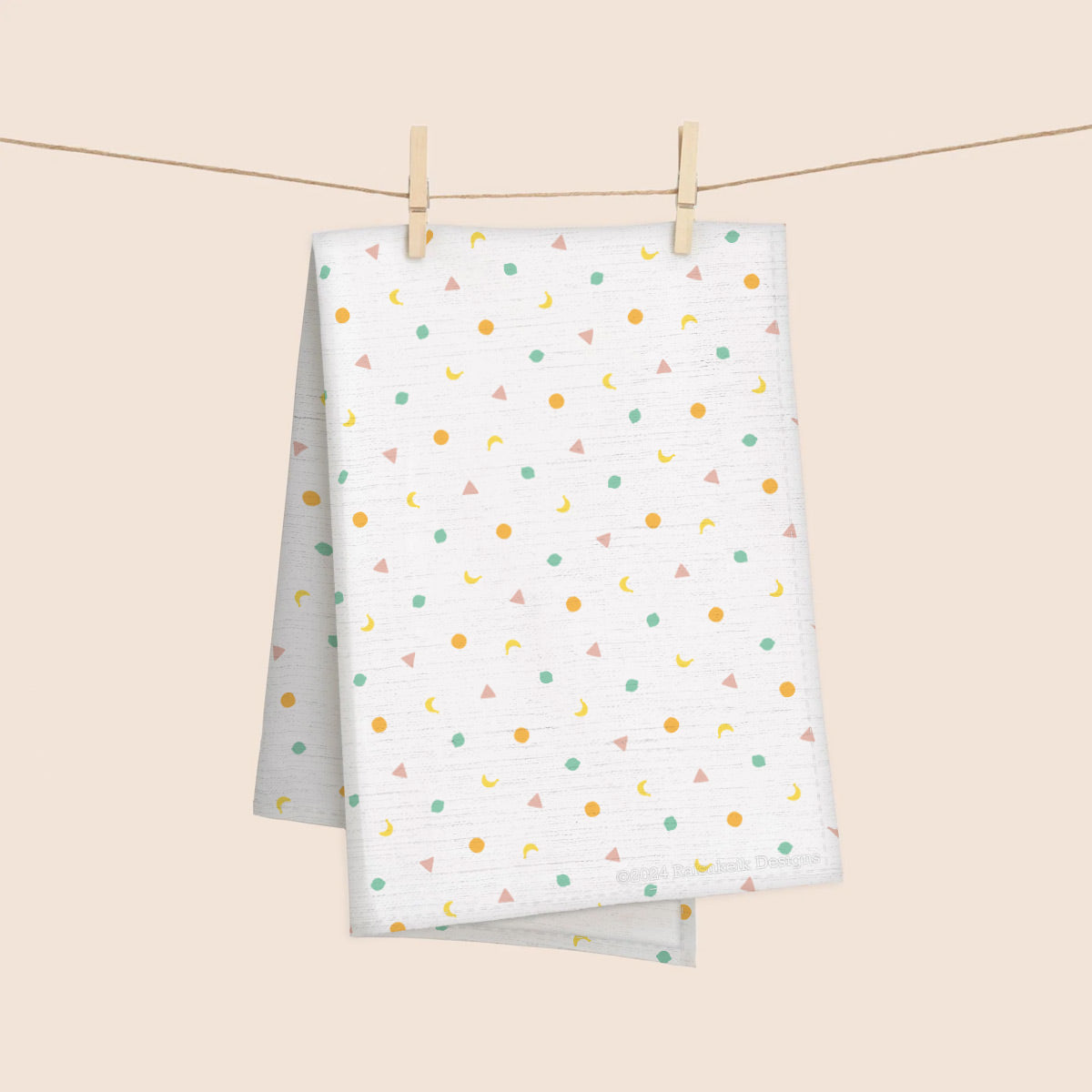 Fruit Shapes 100% French Linen Kitchen Tea Towel