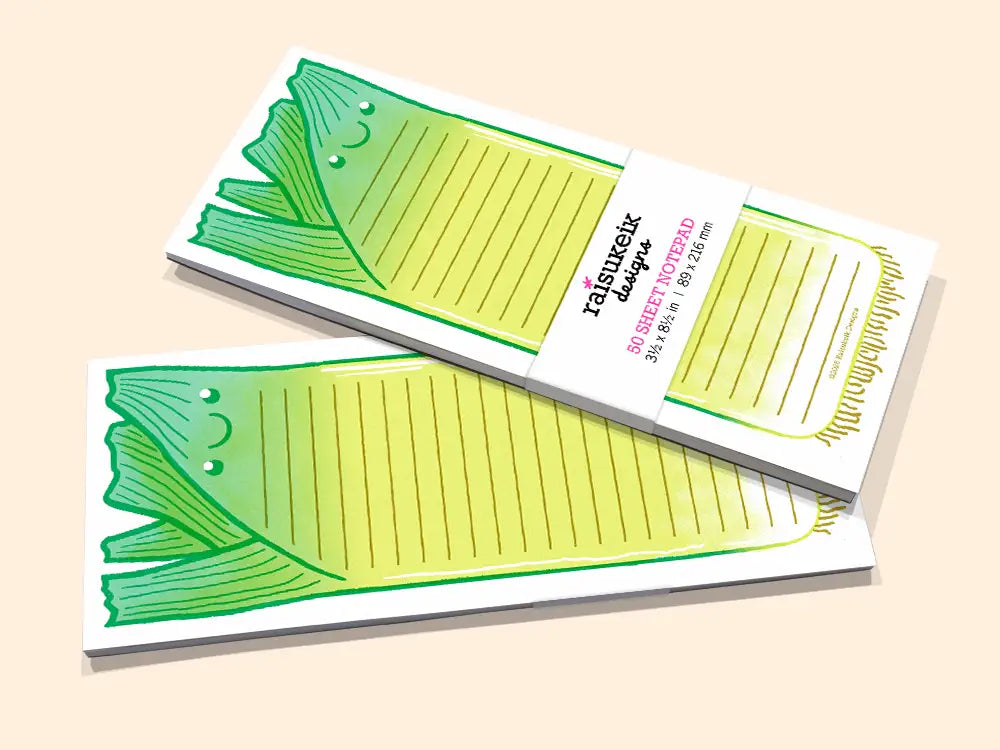 Smiling Baby Veggie - Risograph Notepad