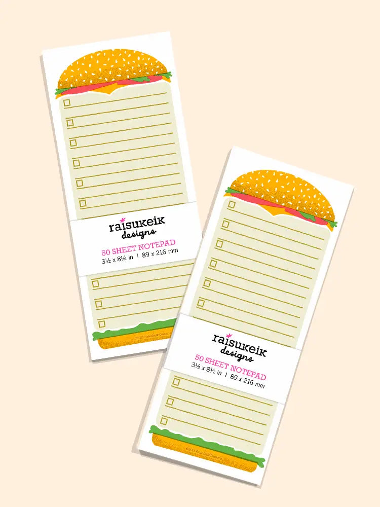 Cheeseburger - Risograph Notepad