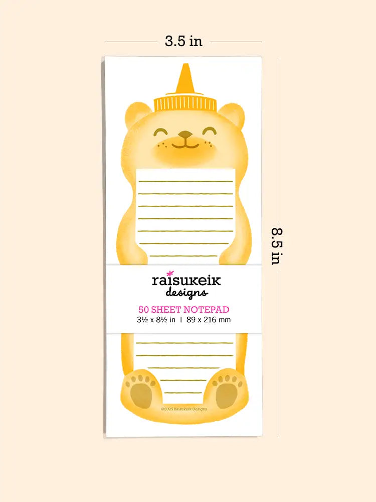 Honey Bear Bottle - Risograph Notepad