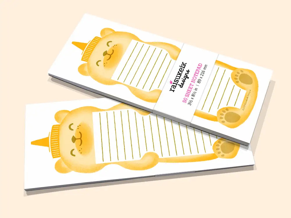 Honey Bear Bottle - Risograph Notepad
