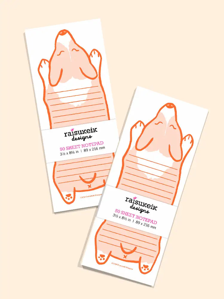 Welsh Corgi Dog - Risograph Notepad