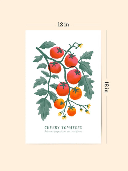 Cherry Tomatoes Risograph Art Print (12x18")