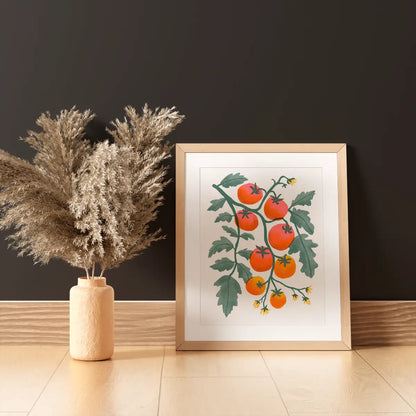Cherry Tomatoes Risograph Art Print (8.5x11")