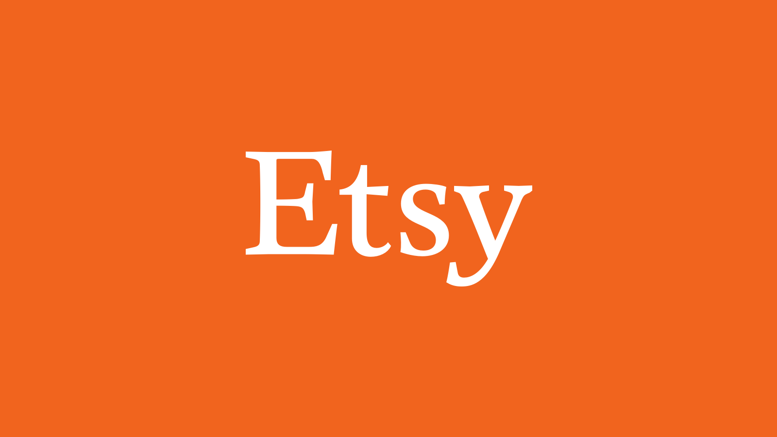 Etsy logo on bright orange background