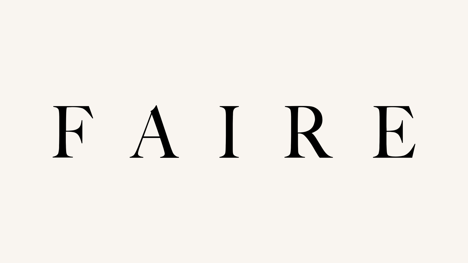 Faire Wholesale logo on cream background