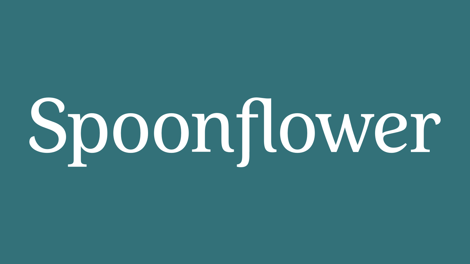 Spoonflower logo on teal background