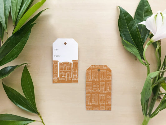 Gingerbread Brownstones Gift Tag (8 tags)