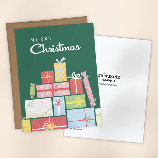 Merry Christmas Retro Gifts Greeting Card