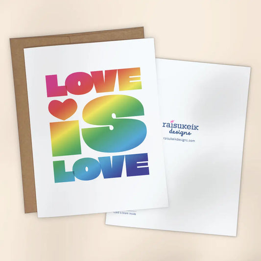 Love Is Love Risograph Greeting Card