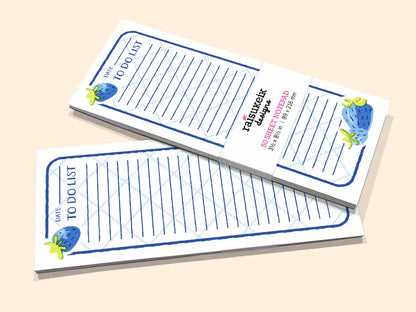 Blue Strawberries - Risograph Notepad