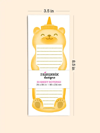 Honey Bear Bottle - Risograph Notepad