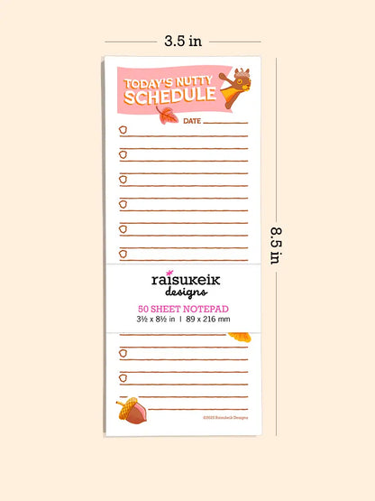 Today's Nutty Schedule - Risograph Notepad