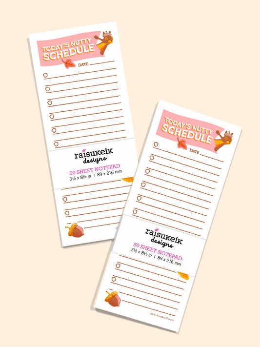 Today's Nutty Schedule - Risograph Notepad