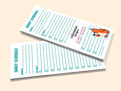 Party Bear Daily Schedule - Risograph Notepad