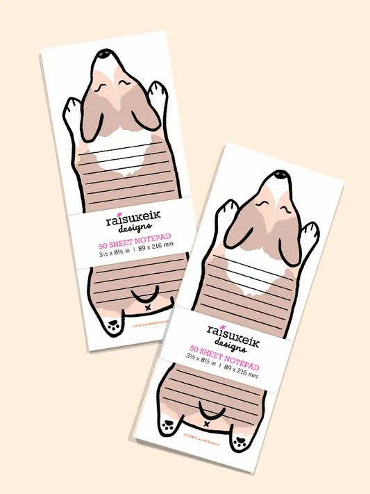 Welsh Corgi Dog - Risograph Notepad